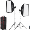 GODOX Kit 2 Tochas LED SL100Bi-Color + Mala + Pés