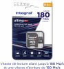 INTEGRAL Micro SD 512GB Classe 10 UHS-I V30 A2 R180/W150 MB/s