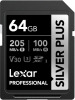 LEXAR Cartão SDXC Silver Plus 64GB UHS-1 (205/150MB/s)