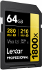 LEXAR Cartão SDXC 64GB Professional UHS-II (1800x) V60 Gold