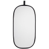 ROGUE 2-em-1 Reflector Prata/Branco 20x40 Inch (50.8 x 101.6 cm)